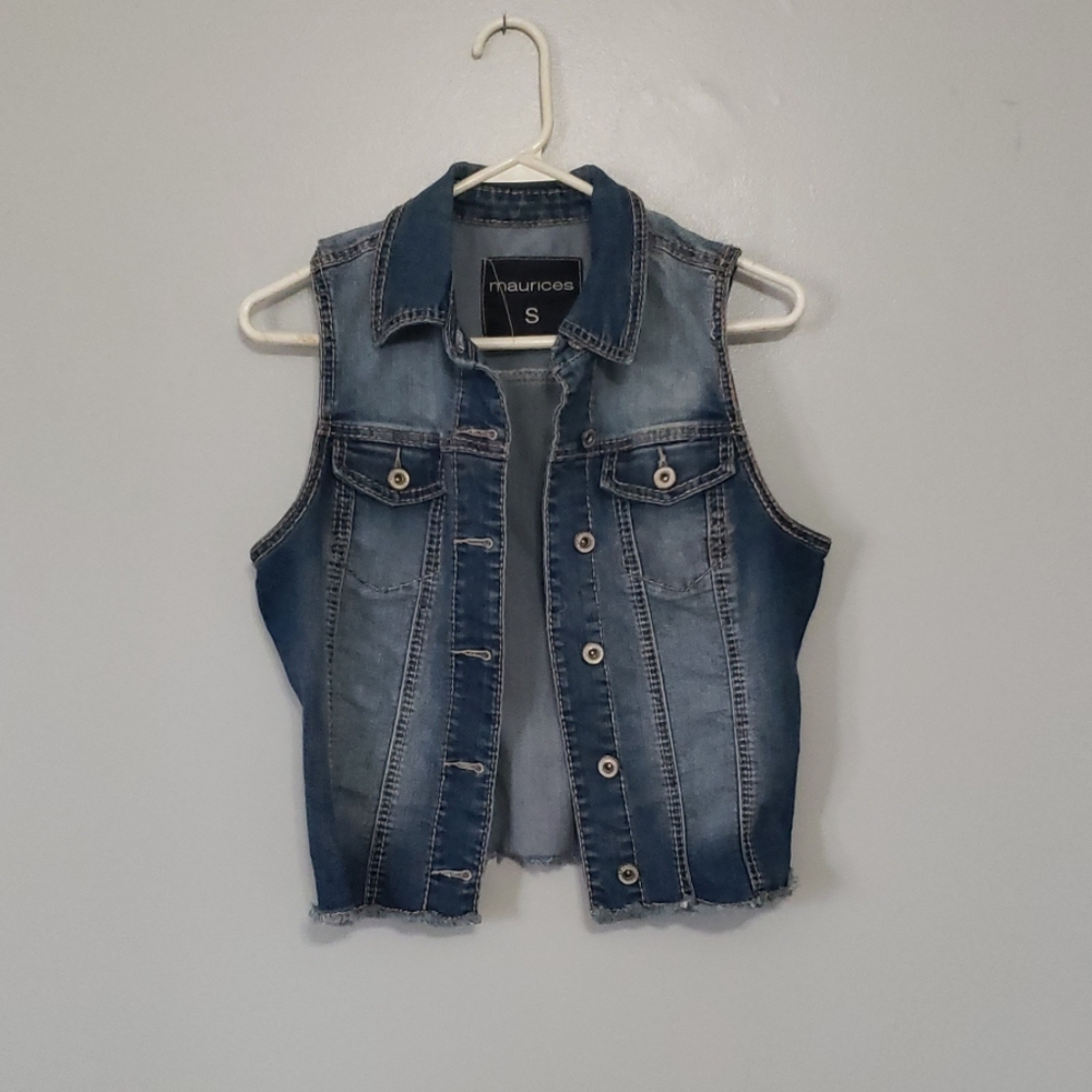Sleeveless Jean Vest